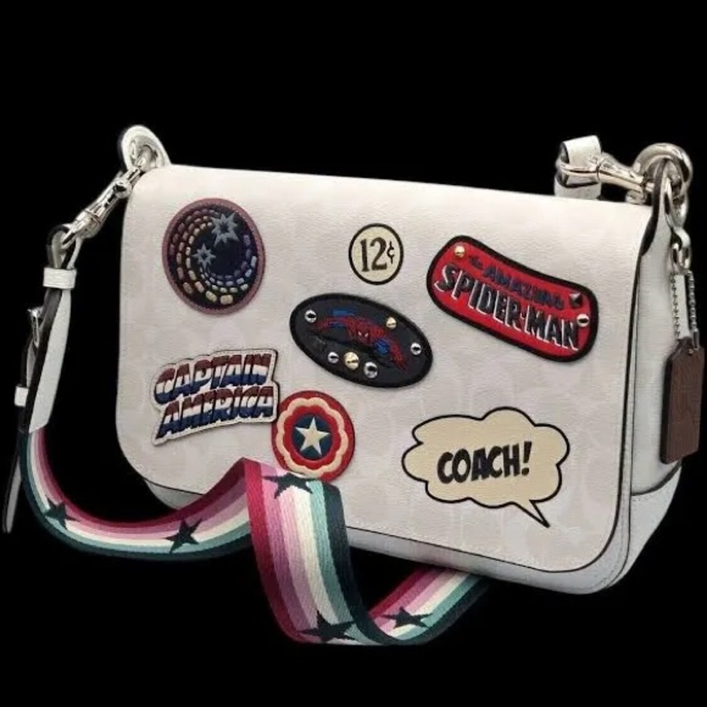 Coach Marvel White and Multicolor Crossbody Bag
